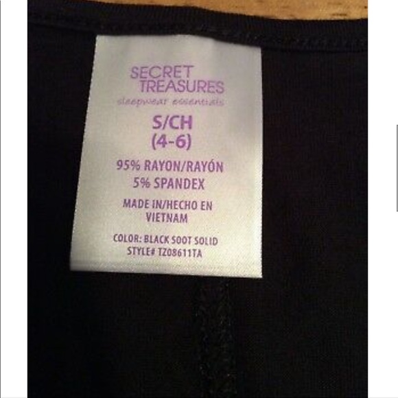 New Secret Treasures Black Soft Stretch Tank TOP S - Picture 6 of 8